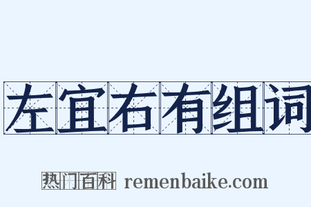 左宜右有组词是什么意思的图片